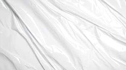 Obraz premium Abstract, flowing fabric, white silk, smooth texture, soft folds, shimmering surface, gentle curves, minimalist composition, monochromatic, high contrast, ethereal, elegant drapery, subtle shadows, pu