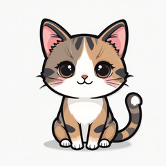 Obraz premium A cute Kawaii cat