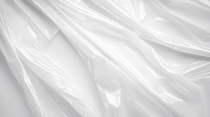 Fototapeta premium Abstract, flowing fabric, white silk, smooth texture, soft folds, shimmering surface, gentle curves, minimalist composition, monochromatic, high contrast, ethereal, elegant drapery, subtle shadows, pu