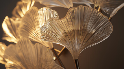 golden autumn leaves on black background