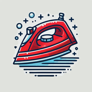 recommend clip art: electric iron  black vector