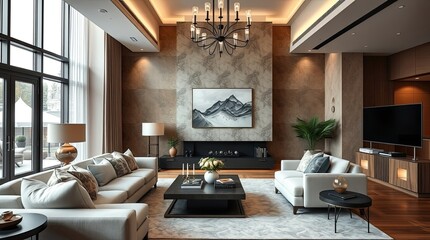 interior of a luxury living room