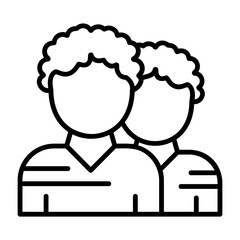 Obraz premium Team Outline Icon Style