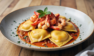 Lobster Ravioli with Vodka Sauce