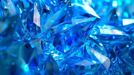 Sparkling blue crystals create a vibrant and luxurious background, perfect for adding a touch of elegance to any design project