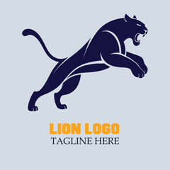 Obraz premium A flat logo of a lion