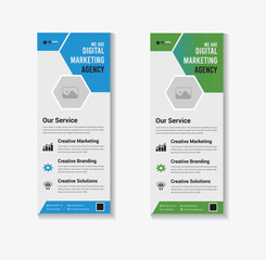 Obraz premium Corporate business banner template Pro, Corporate roll up banner design, rollup banners template, banner 