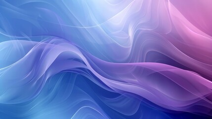 Fototapeta premium Abstract blue and purple waves creating a soft and elegant wallpaper background, perfect for adding a touch of sophistication to any design