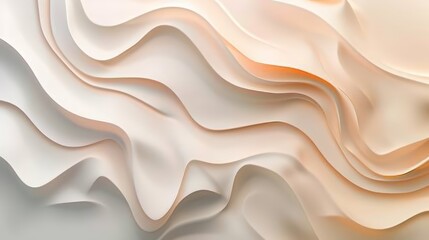 Beige abstract waves background wallpaper creating a smooth flowing pattern, perfect for modern and minimalist designs