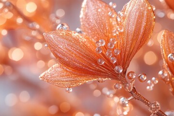 Close-up of a plant with water droplets, great for background or texture use