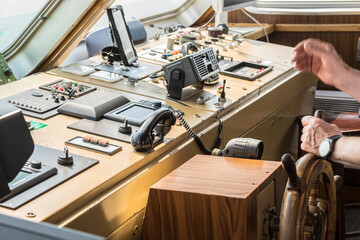 navigational instruments of a small ship, sailing, captain, navigation, command, rudder, compass, ship steering