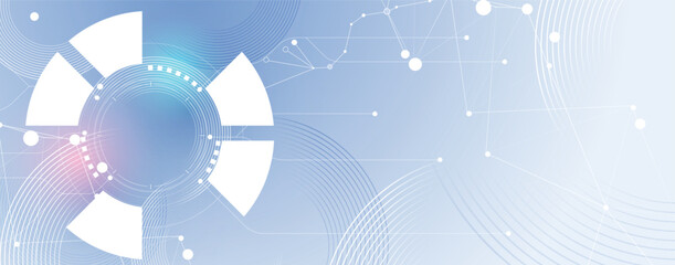 Obraz premium Vector abstract technology and science digital background