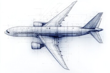 A simple illustration of an airplane on a clean white background, suitable for various design projects