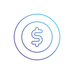 Coin vector icon