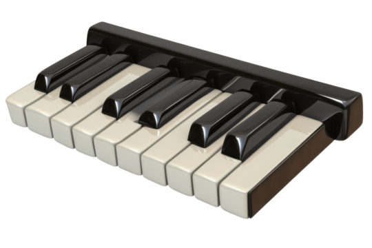 Black and White Piano Keys for Musical Performance