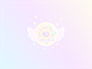 4:3 魔法少女の変身ジュエリージェムウイングコンパクト壁紙⭐︎