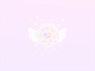 4:3 魔法少女の変身ジュエリージェムウイングコンパクト壁紙♪