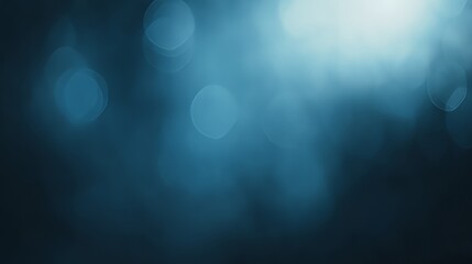 Abstract Blue Bokeh Background With Light Effects