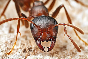 Detailed close-up of an ant