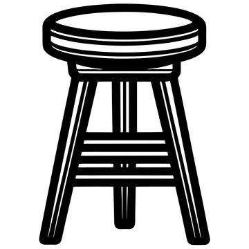 recommend clip art: Bar Stool silhouette vector design
