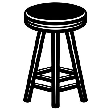 recommend clip art: Bar Stool silhouette vector design