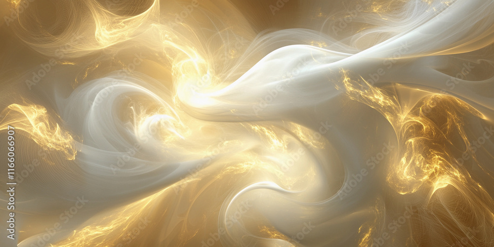 Poster Swirling golden patterns create a mesmerizing abstract design