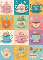 set of cups and saucers