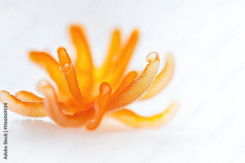 Poster A single flower on a white background, ideal for use in product designs or as a simple decorative element