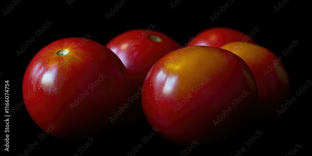 Poster a group of tomatoes arranged on a table