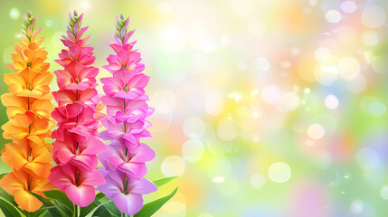 Vivid Pink Lupine Flowers with Bokeh Background for Spring Themes, Garden Decor, and Romantic Artistic Projects
