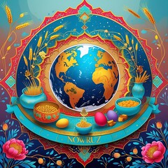 Naklejka premium the world of the world