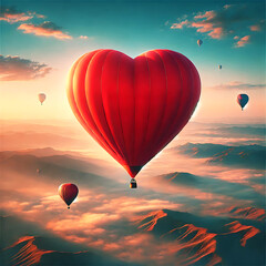 Fototapeta premium balloon in the sky