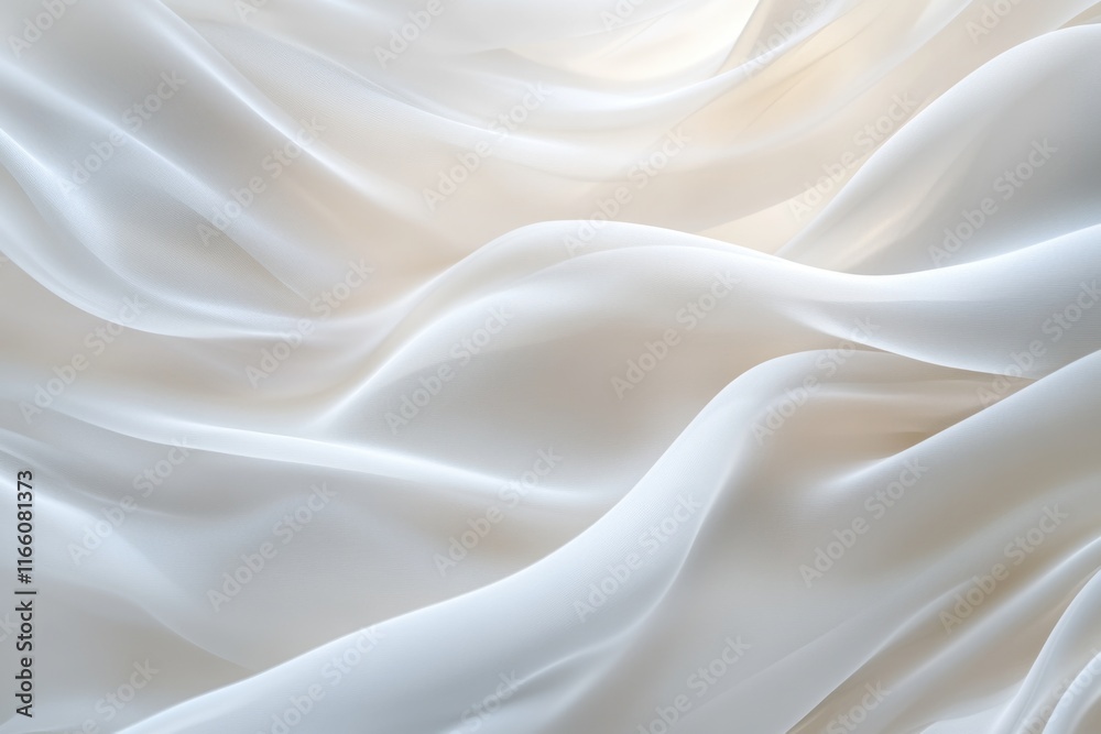 Poster a close-up view of white fabric with intricate details