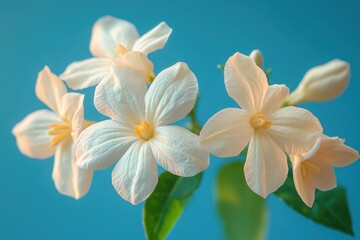 Fototapeta premium Close-up of white flowers in a decorative vase, perfect for interior design or floral-themed projects