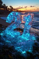 Fototapeta premium Luminous ice 
