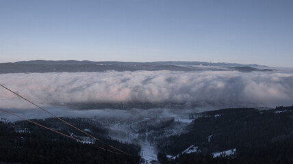 fog in the mountains