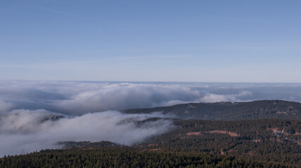 fog over the mountains