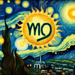 Obraz premium graphic representation of the Virgo sign 54