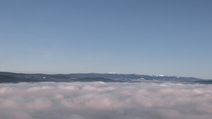 clouds over the mountains