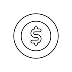 Coin vector icon