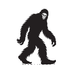 big foot silhouette vector illustration