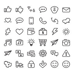 set of icons for web design