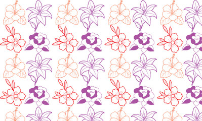 Flower seamless pattern with twisted lines, vector linear tiling background, stripy weaving, optical maze, twisted stripes.