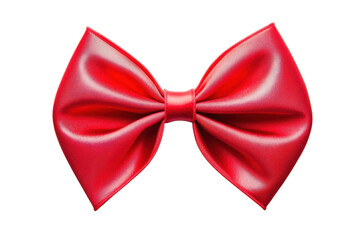 Elegant red bow tied in a perfect knot