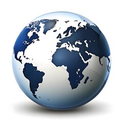 Fototapeta premium silhouette of earth on a white background