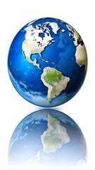 silhouette of earth on a white background