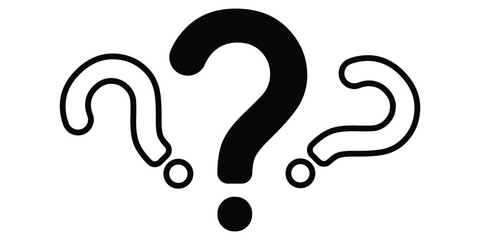 question mark icon, Question mark one line art, hand drawn asking sign, Question Mark continuous line one line drawing. Question mark simple black style symbol sign for apps and website. eps 10