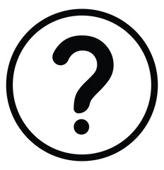 question mark vector, question mark silhouette.  question mark vector icon . isolated transparent . black outline and filled version. Question marks Icon. Bubble question icon. Question mark symbol. 