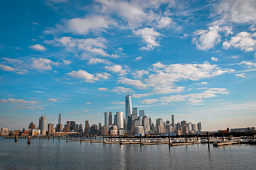 New York skyline by the Hudson River