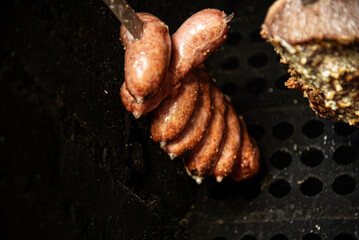 Gaucho barbecue grilled on a barbecue grill